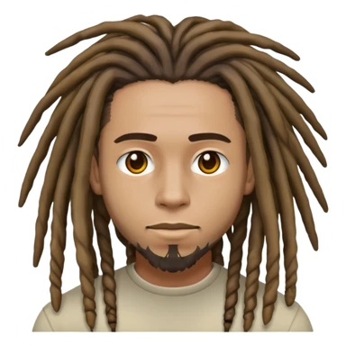 give him shoulder length dreads sticker