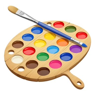 Palette with brush sticker