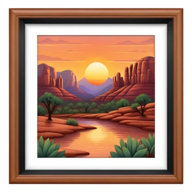 Sedona sunset  sticker