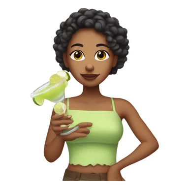 Mixed girl with margaritas  sticker