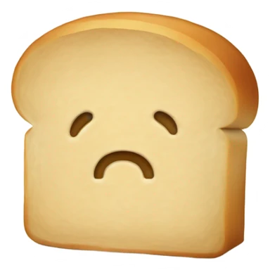 Piece of bread with beige on the top sticker