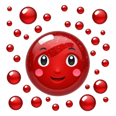 red glitter confirm check sticker