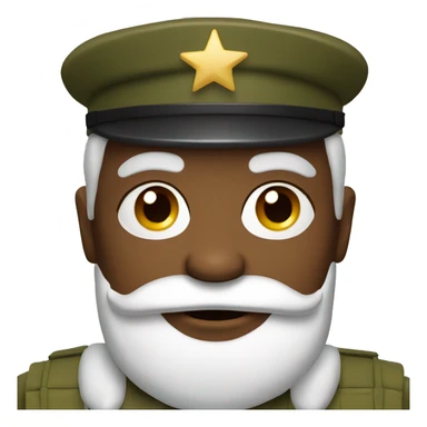santa claus in a army uniform sticker