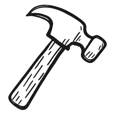 a hand drawn icon of a construction tool sticker