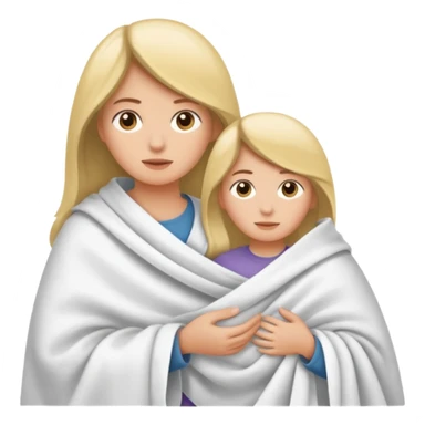 een meisje in het ziekenhuis en aan het wenen. erachter een vrouw die schreeuwt sticker