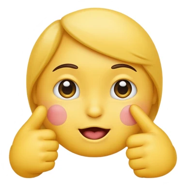 Shy emoji pointing fingers sticker
