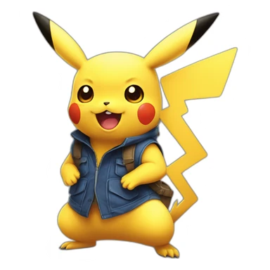 Pikachu rencontré dracaufeu sticker
