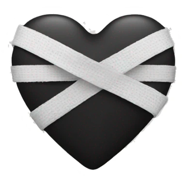Black heart with bandage sticker