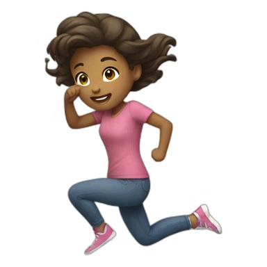 Girl kicking sticker