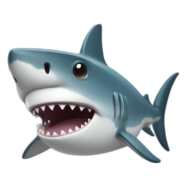 shark thinking like human sticker