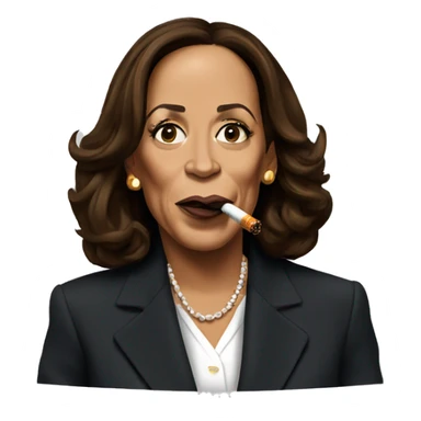 kamala harris smoking a cigarette  sticker