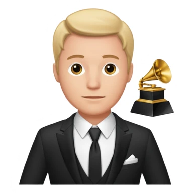 Benson Boone adjusting himself at the Grammy’s  sticker