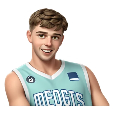 smiling boy in sportswear sticker