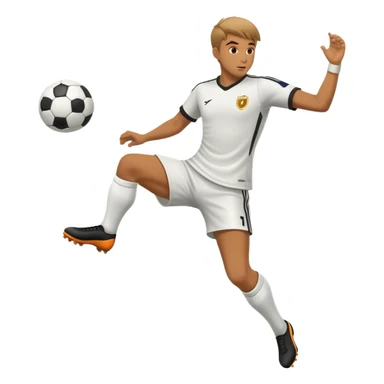 soccer player kicking a ball sticker