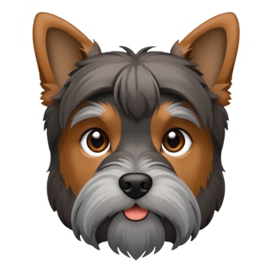 Dark Yorkshire terrier schnauzer sticker