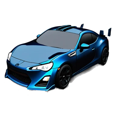 Fr-s Haunted Darth Vader’s dark pearl-blue race car, glowing light saber bumpers wide rear wing silver wheels  sticker