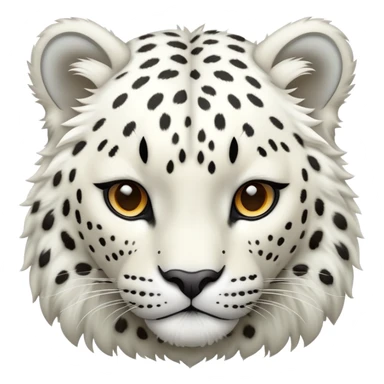 White leopard love sticker