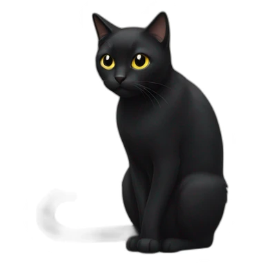 black-cat-japan sticker