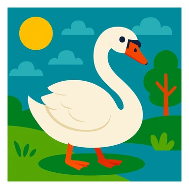 Swan sticker