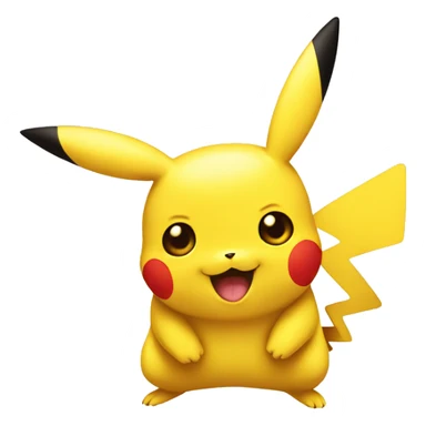 Pikachu with smiley face sticker
