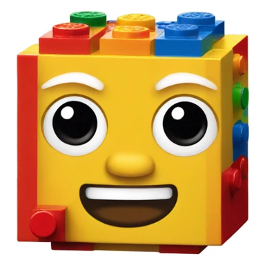 an emoji of a lego  sticker
