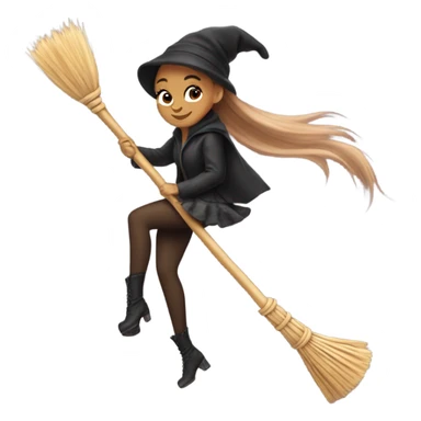Ariana grande riding a broom sticker