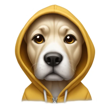 Dog with a hoodie sticker