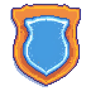 simple blue magical code shield with aura sticker