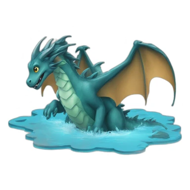 Dracofeux en eau sticker