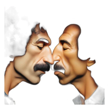 frank zappa kissing jimi hendrix sticker