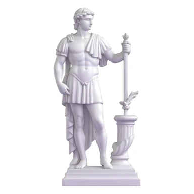 Full view of Michelangelo's David statue, Renaissance masterpiece, artistic stylized representation of the biblical hero sticker