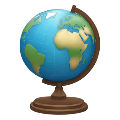 Globe with Meridians sticker