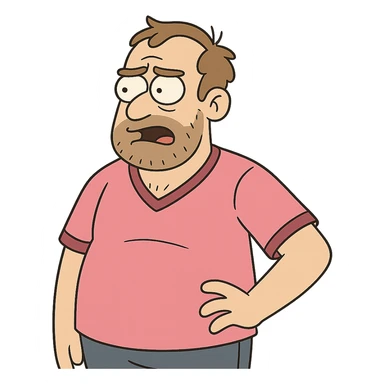 flat toon style pink jersey sticker