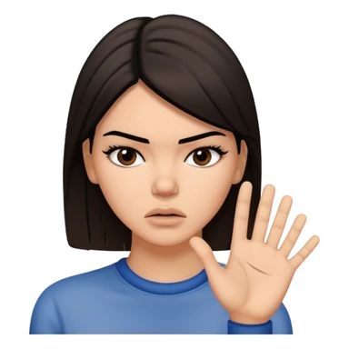 kendall jenner saying stop an looking annoyed sticker