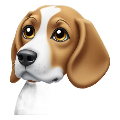 Beagle in snowstorm sticker