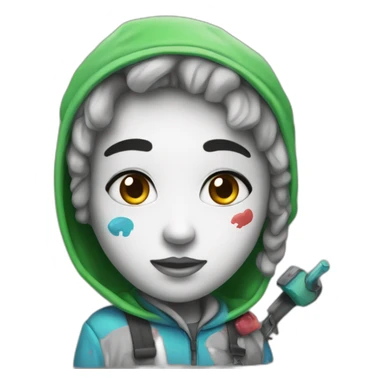 Pintando graffiti SR sticker