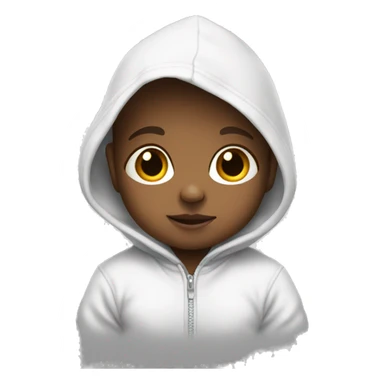 Baby white in hoddie  sticker