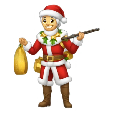 Peso pluma navideño sticker