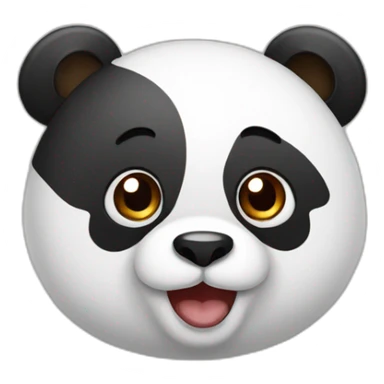 Cute panda with poop on its head sticker