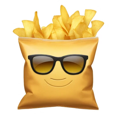 bag of chips with shades on sticker