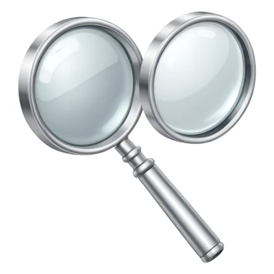 silver magnifying glass sticker