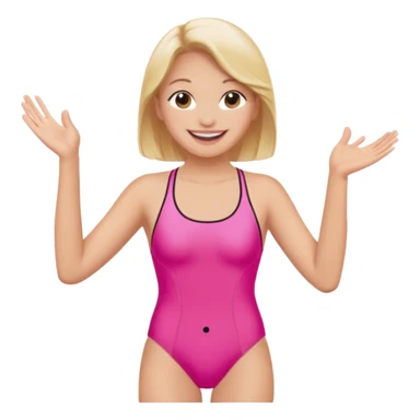 butterfly pink swimsuit Clapping sticker