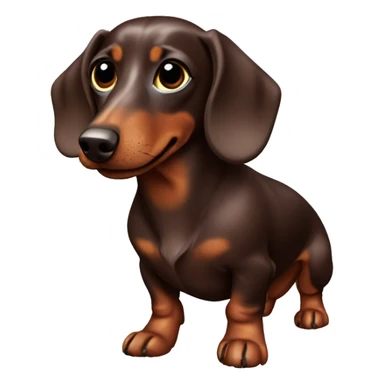 chocolate dapple dachshund sticker