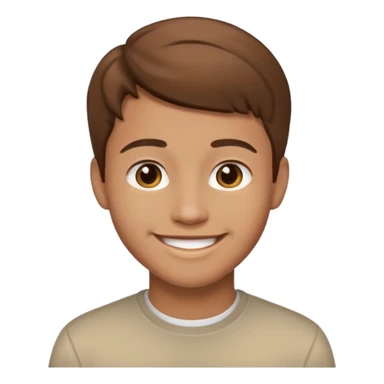 Emoji de un joven feliz  sticker