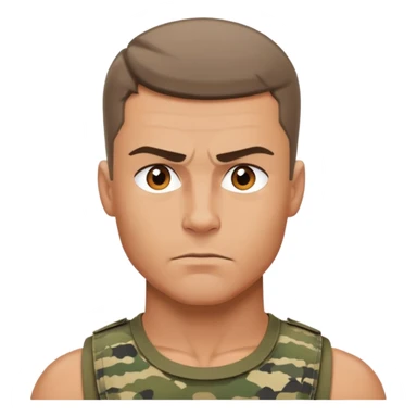 Militaire gespierde man sticker