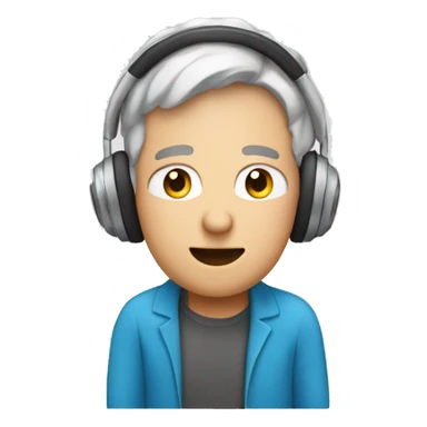 Person with RIC Hearing Aids listening To music sticker