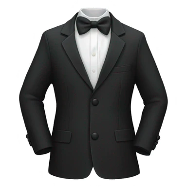 black jacket with bowtie sticker