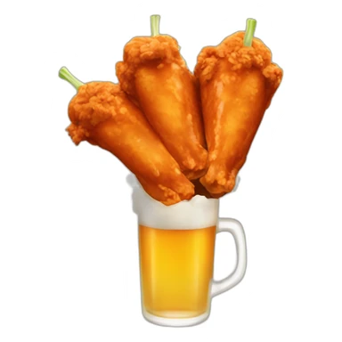 buffalo wings with beer sticker