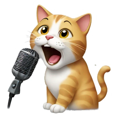 cat singing  sticker
