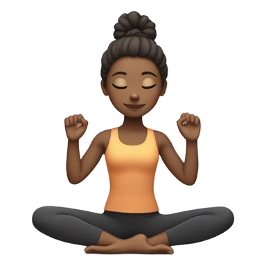 Girl yoga pose sticker